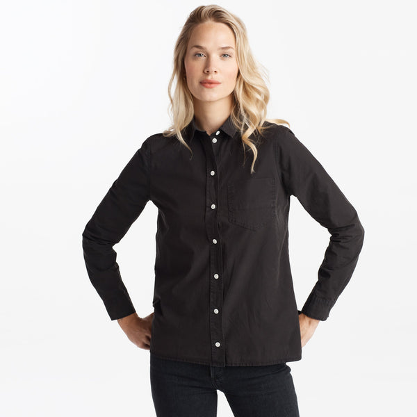 Womens Monroe Poplin Shirt WWTP0001 Black