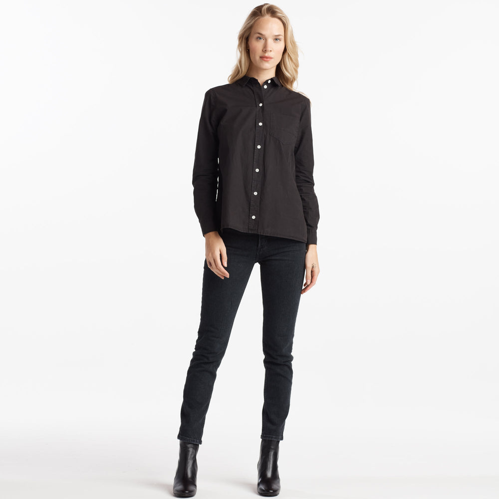 Womens Monroe Poplin Shirt WWTP0001 Black