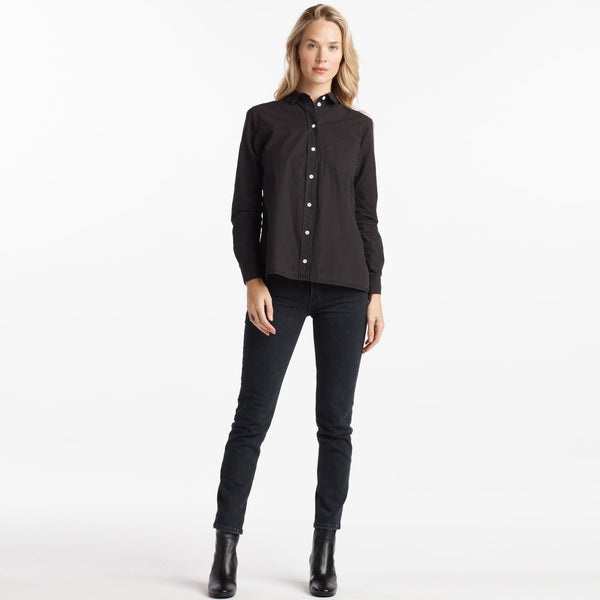 Womens Monroe Poplin Shirt WWTP0001 Black