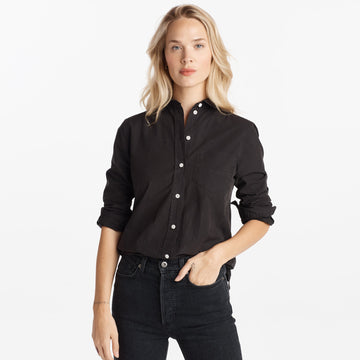 Womens Monroe Poplin Shirt WWTP0001 Black