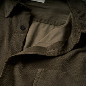 Mens Nobel Fine Wale Cord Shirt MWTP0011 Olive