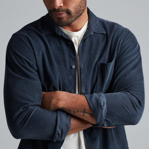 Mens Nobel Fine Wale Cord Shirt MWTP0011 Midnight