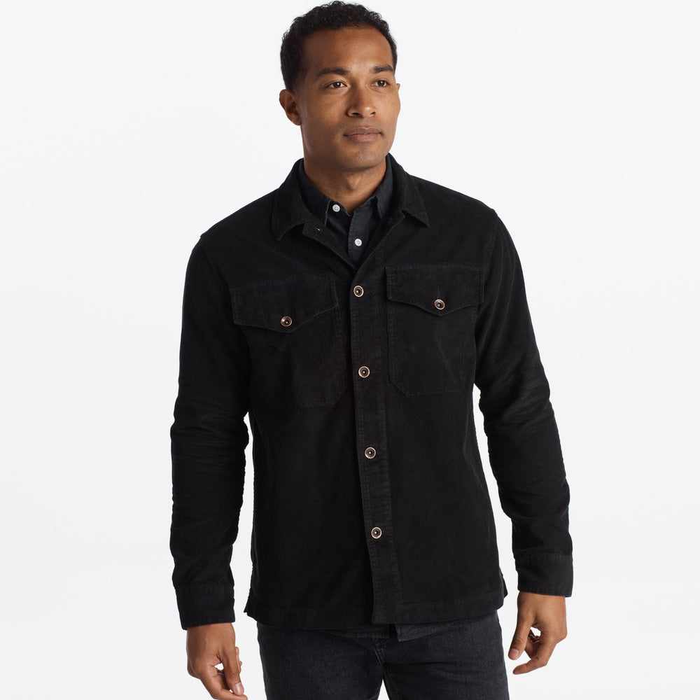 Mens Odessa Cord Field Jacket MWOW0002 Black