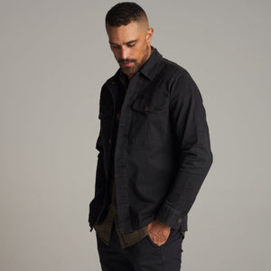 Mens Odessa Mid-Century Twill Field Jacket MWOW0003 Faded Black