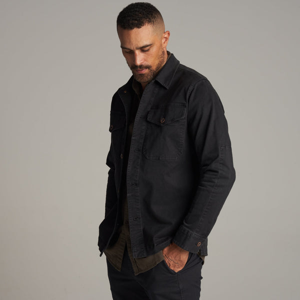 Mens Odessa Mid-Century Twill Field Jacket MWOW0003 Faded Black