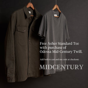 Mens Odessa Mid-Century Twill Field Jacket MWOW0003 Stone