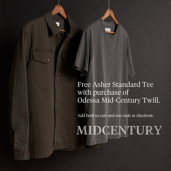 Mens Odessa Mid-Century Twill Field Jacket MWOW0003 Stone
