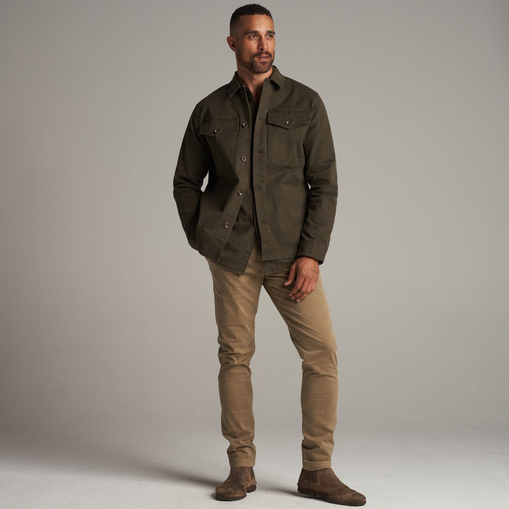Mens Odessa Mid-Century Twill Field Jacket MWOW0003 Olive