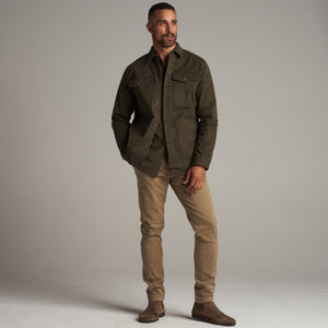 Mens Odessa Mid-Century Twill Field Jacket MWOW0003 Olive