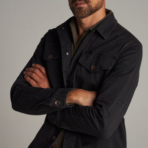 Mens Odessa Mid-Century Twill Field Jacket MWOW0003 Faded Black