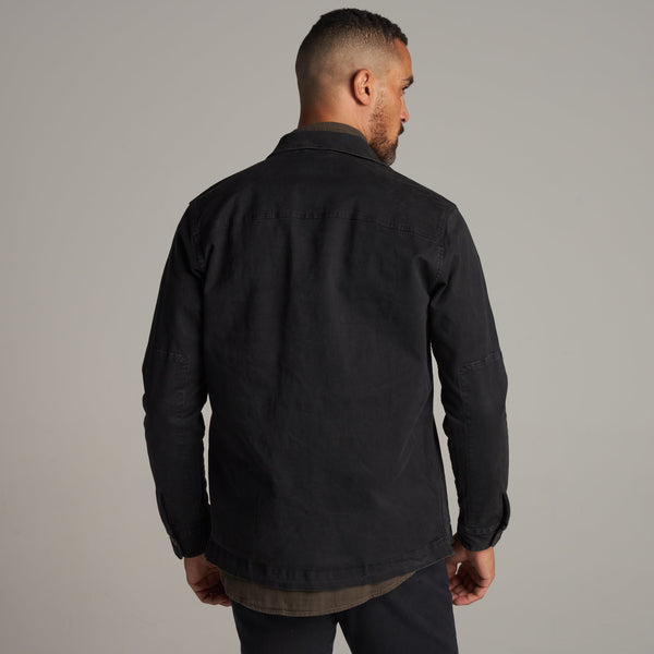 Mens Odessa Mid-Century Twill Field Jacket MWOW0003 Faded Black