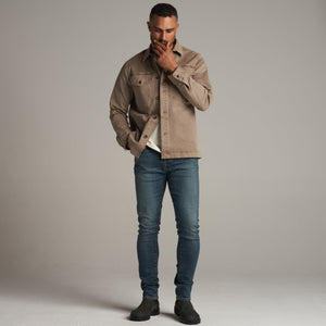 Mens Odessa Mid-Century Twill Field Jacket MWOW0003 Stone