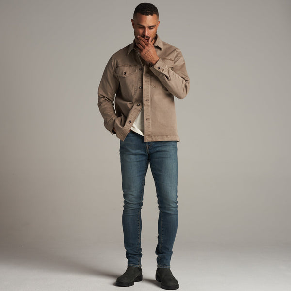 Mens Odessa Mid-Century Twill Field Jacket MWOW0003 Stone