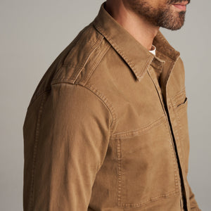 Mens Orion Mid-Century Twill Shirt Jacket MWOW0007 Umber