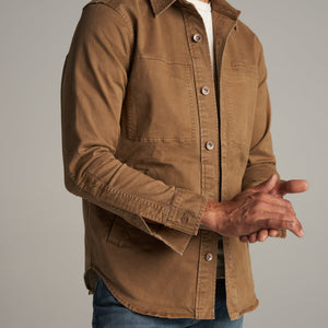 Mens Orion Mid-Century Twill Shirt Jacket MWOW0007 Umber