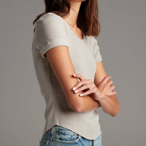 Womens Oslo Scoop Neck Ribbed Tee WKTP0006 Palo Santo