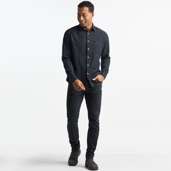 Mens Pecos Chambray Shirt MWTP0002 Black