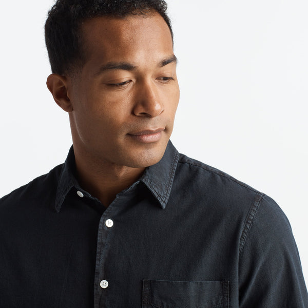 Mens Pecos Chambray Shirt MWTP0002 Black