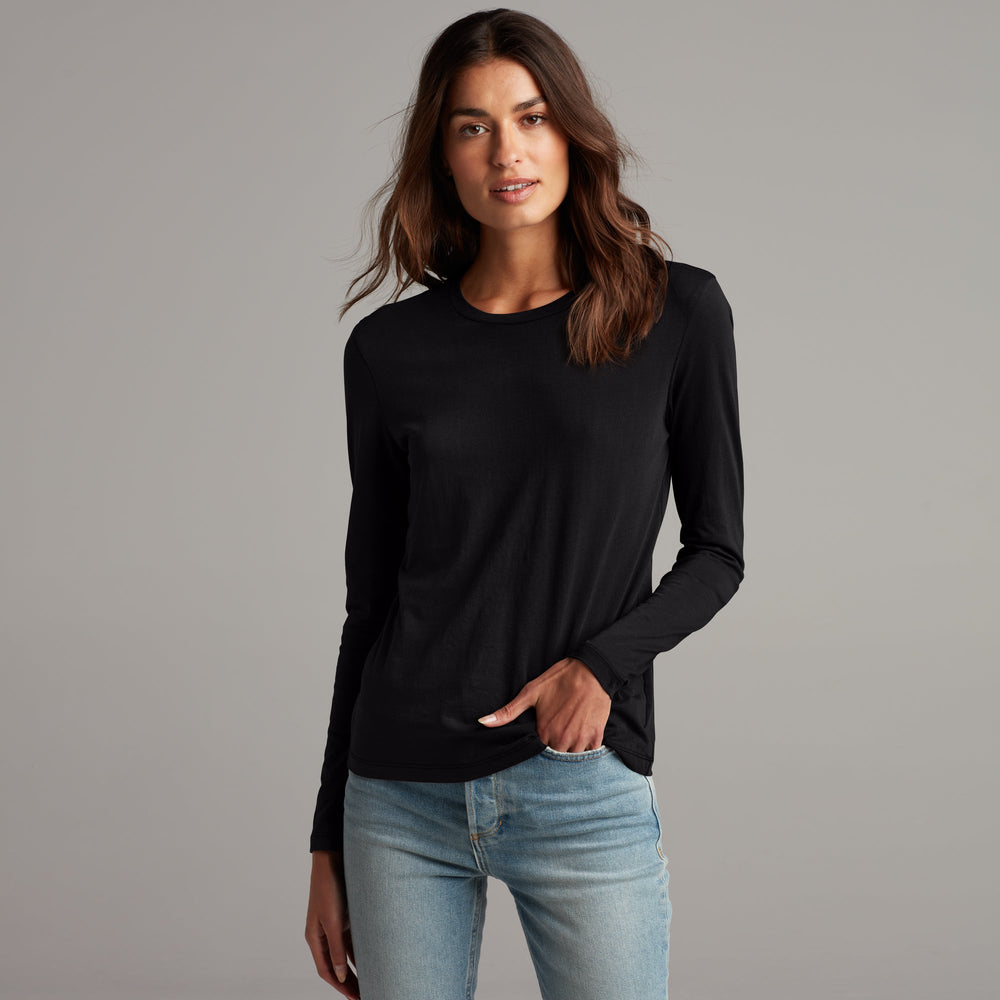 Womens Tyler Long Sleeve Crew Neck Tee WKTP0014 Red Rock