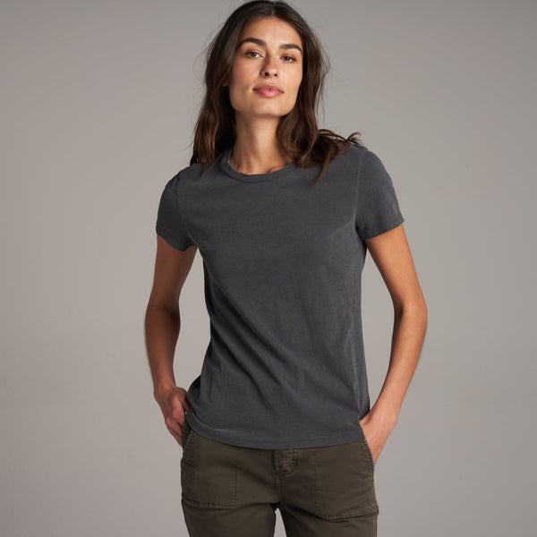 Womens Tyler Slub Tee WKTP0011 Faded Black
