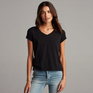 Womens Tyler V Neck Tee WKTP0012 Black
